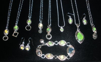 Sea Glass Candy pendants, earrings, bracelet